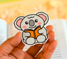 Load image into Gallery viewer, Koala Reading Glossy Sticker