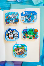 Load image into Gallery viewer, These  Turtle bookmarks not only help you keep your place in your reading material but also add a delightful touch of marine life to your reading experience.