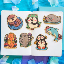 Load image into Gallery viewer, Ocean Friends Bamboo Sticker Set (of 7)