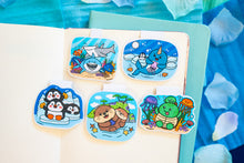 Load image into Gallery viewer, Ocean Magentic Bookmark Set (of 5)