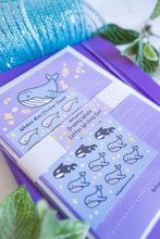 Load image into Gallery viewer, Belugabee Dreamy Whale Letter Set: Whimsical and charming, this set features dreamy whales on 105gsm writing paper, with a mini matte sticker sheet for personalized decorations. Elevate your correspondence with this creative and delightful ensemble. 🐋✉️ #DreamyWhaleLetterSet #StationeryLovers #WhaleArt