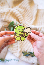 Load image into Gallery viewer, A delightful set of turtle-themed bamboo stickers featuring cute and playful turtles in different poses. This eco-friendly sticker set is perfect for decorating laptops, water bottles, and journals with a touch of ocean charm! 🐢💚✨