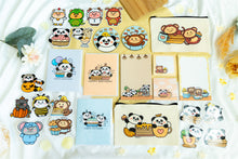 Load image into Gallery viewer, Monkey Macaron and Duckie Sticky Notepad