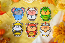 Load image into Gallery viewer, Bunny in a Dragon Costume Glossy Sticker