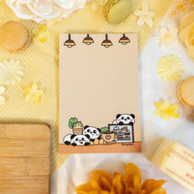 Load image into Gallery viewer, Panda and Frogs Cozy Cafe Memopad