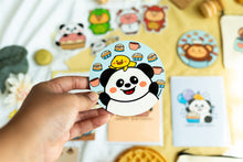 Load image into Gallery viewer, Baby Blue Panda Cozy Cafe Coaster