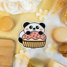 Load image into Gallery viewer, Panda Pink Cupcake Sticker
