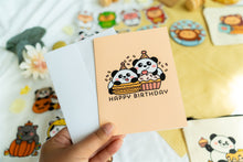Load image into Gallery viewer, Panda Happy Birthday Cards (Set of 3)
