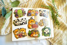 Load image into Gallery viewer, Belugabee Bamboo Stickers Alt Text: A delightful ensemble of nine unique bamboo designs adorning a notebook cover, offering a touch of eco-friendly charm to your stationery collection. 🌿✨ #BambooStickers #EcoFriendlyArt #AdorableDesigns