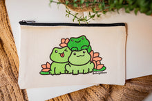 Load image into Gallery viewer,  Frog and Lilies Pencil Pouch Alt Text:
