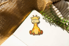 Load image into Gallery viewer, Belugabee Bamboo Sticker: Majestic giraffe design, crafted on eco-friendly bamboo. Elevate your style with this charming 3x3-inch sticker. 🦒🌿 #BambooSticker #GiraffeDesign #NatureInspiredArt