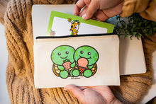 Load image into Gallery viewer, Turtle Desserts Bamboo Sticker
A sustainable bamboo sticker depicting a turtle enjoying various desserts