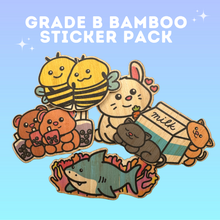 Load image into Gallery viewer, Grade B Mystery Bamboo Sticker Pack (of 5)
