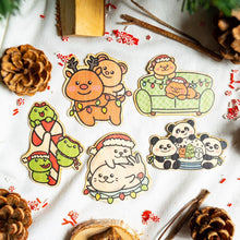 Load image into Gallery viewer, Panda Snowglobe Bamboo Sticker