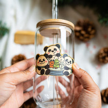 Load image into Gallery viewer, Panda Snowglobe Bamboo Sticker