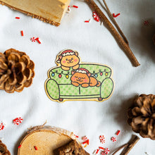 Load image into Gallery viewer, Cozy Holiday Cats Bamboo Sticker