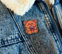 Load image into Gallery viewer, Boba Bear Wooden Pin
