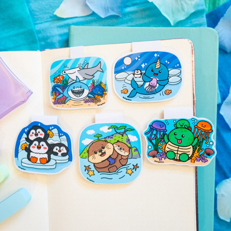 Ocean Magentic Bookmark Set (of 5)