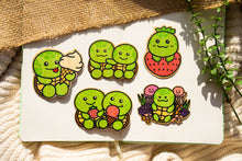 Load image into Gallery viewer, Turtle Bamboo Sticker Set (of 5)
