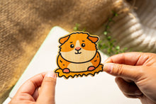 Load image into Gallery viewer, Belugabee Bamboo Sticker: Cute guinea pig design, crafted on eco-friendly bamboo. Elevate your style with this adorable 3x3-inch sticker. 🐹🌿 #BambooSticker #GuineaPigDesign #AnimalLovers
