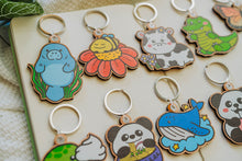 Load image into Gallery viewer, Wooden Keychains Set (of 10)
