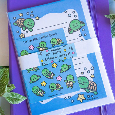 The writing paper features charming turtle designs, adding a whimsical touch to your correspondence. The self-sealing envelopes ensure your letters are securely closed without the need for additional sealing materials