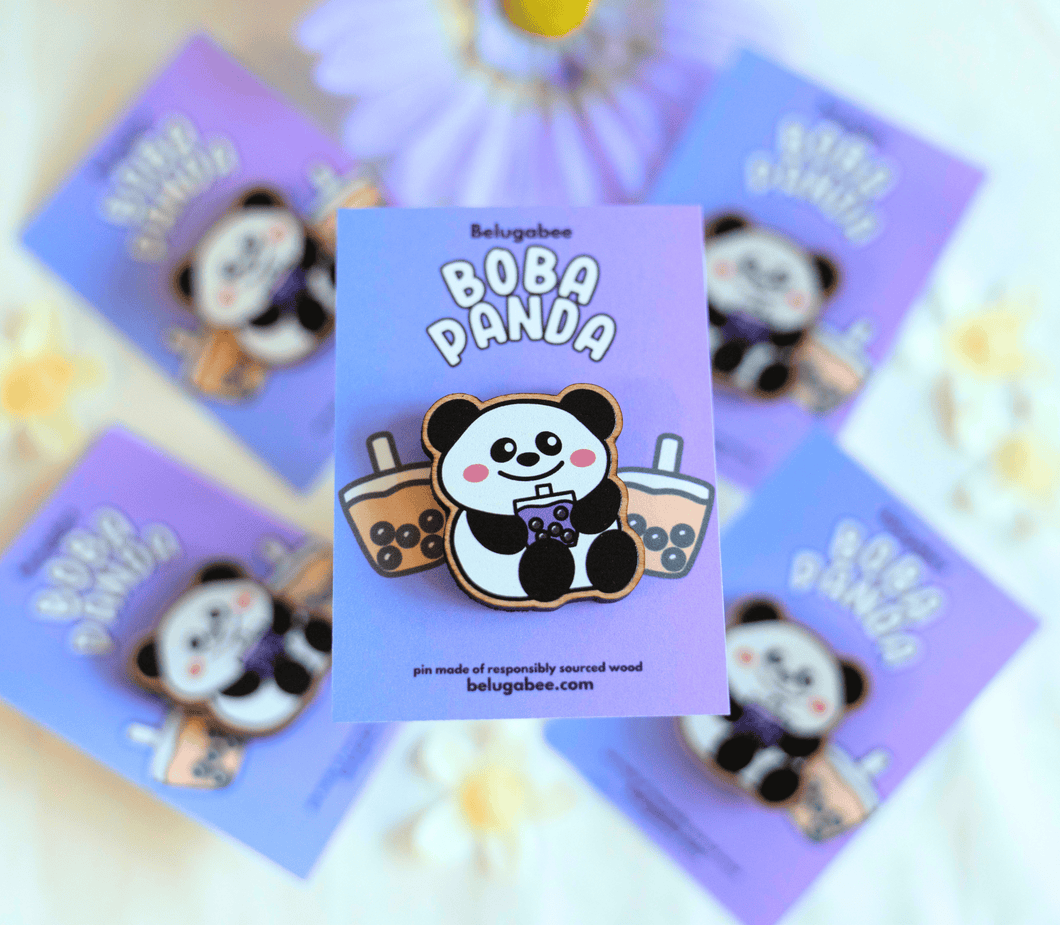 Boba Panda Wooden Pin