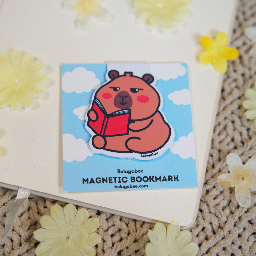 Capybara Reading Magnetic Bookmark