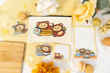 Load image into Gallery viewer, Monkey Cozy Cafe Stationery Gift Set
