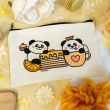 Load image into Gallery viewer, Panda Pancakes and Coffee Pencil Pouch
