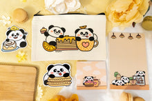 Load image into Gallery viewer, Panda Pancakes and Coffee Pencil Pouch
