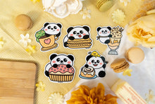 Load image into Gallery viewer, Panda Cozy Cafe Stickers (Set of 5)
