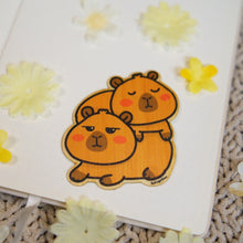 Load image into Gallery viewer, Capybara Friends Bamboo Sticker

