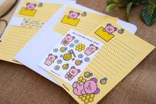 Load image into Gallery viewer, Bear and Bee Mini Sticker Sheet, Letter Sheets, Envelopes 
