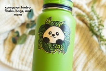 Load image into Gallery viewer, Panda Bamboo Sticker on Hydroflask, Green Hyroflask
