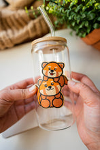 Load image into Gallery viewer, Red Panda Mom and Baby bamboo sticker
