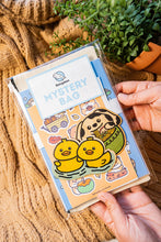 Load image into Gallery viewer, Belugabee Grade A Mystery Bag: A delightful surprise mix of cute items worth $30 or $50, including tote bags, pencil pouches, memo pads, bamboo stickers, sticker sheets, die-cut stickers, and pins. Unbox joy with our mystery bags! 🎁🛍️ #MysteryBag #SurpriseGifts #CuteSurprises
