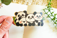Load image into Gallery viewer, Panda Family Bamboo Sticker
