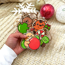 Load image into Gallery viewer, Squirrel Wooden Holiday Ornament
