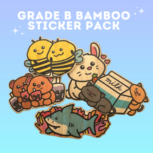 Load image into Gallery viewer, Grade B Mystery Bamboo Sticker Pack (of 5)
