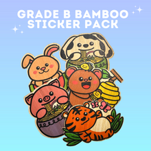 Load image into Gallery viewer, Grade B Mystery Bamboo Sticker Pack (of 5)
