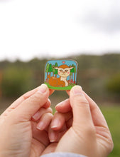 Load image into Gallery viewer, Solo shot of My Deer Forest Pin, showcasing a graceful deer surrounded by trees, radiating a sense of peace and natural beauty. 🦌🌳 #DeerPin #NatureInspired
