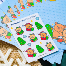 Load image into Gallery viewer, Unboxing the Holiday Bear Letter Writing Set: Revealing the festive joy as each piece of the set is unwrapped, including the cute matte stickers, writing paper, and self-sealing envelopes. 🎁🐻💌

