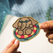 Load image into Gallery viewer, Swimming Elephant Bamboo Sticker
