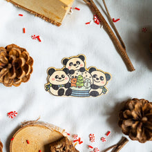 Load image into Gallery viewer, Panda Snowglobe Bamboo Sticker
