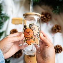 Load image into Gallery viewer, Bear and Reindeer Bamboo Sticker
