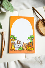 Load image into Gallery viewer, Zoo Animal Themed Orange Memo Pad
