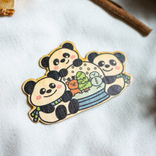 Load image into Gallery viewer, Panda Snowglobe Bamboo Sticker
